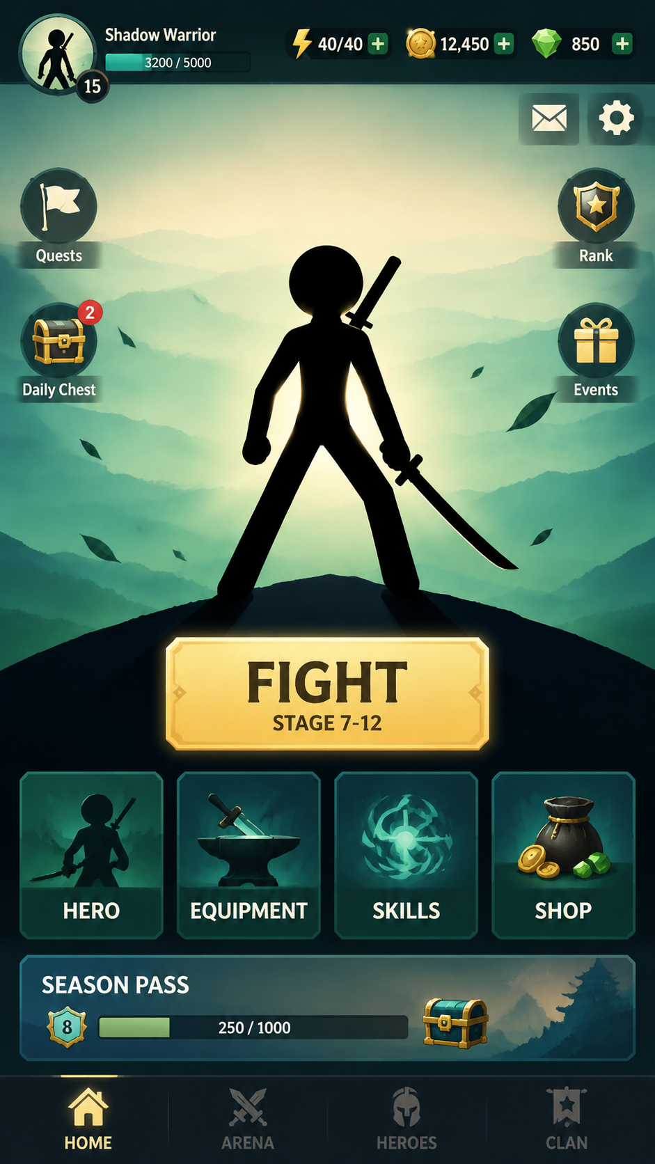 Stick Shadow Fight screenshot 2