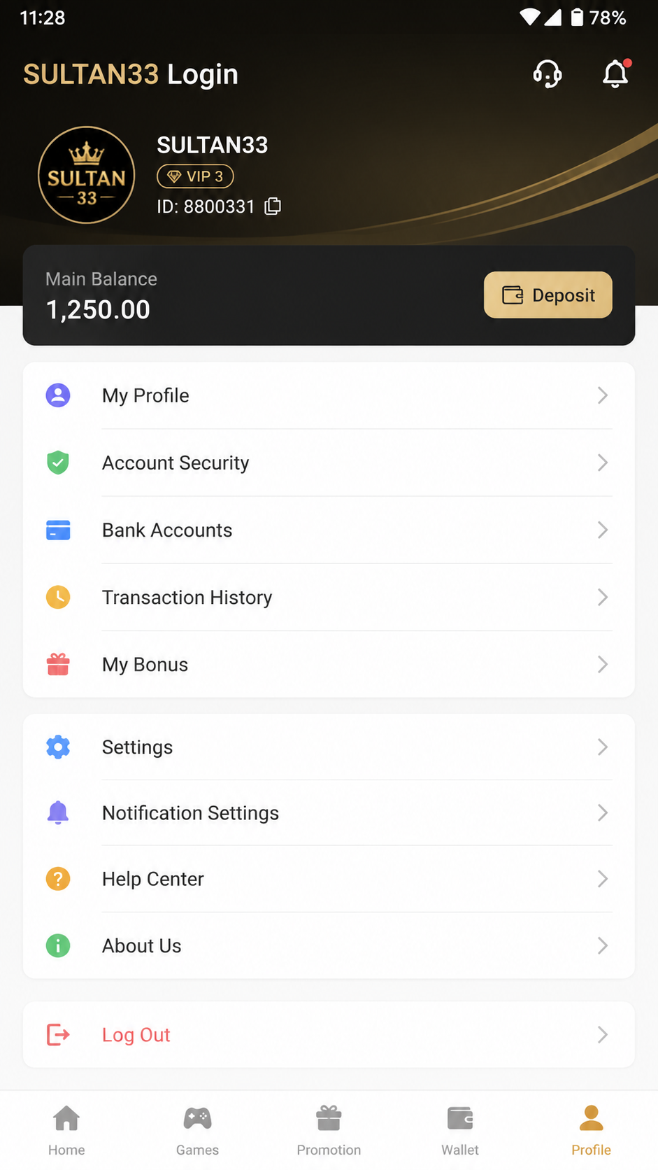 SULTAN33 Login screenshot 3