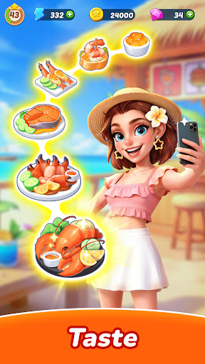 Tangkapan layar Tasty Travels: Merge Game 4
