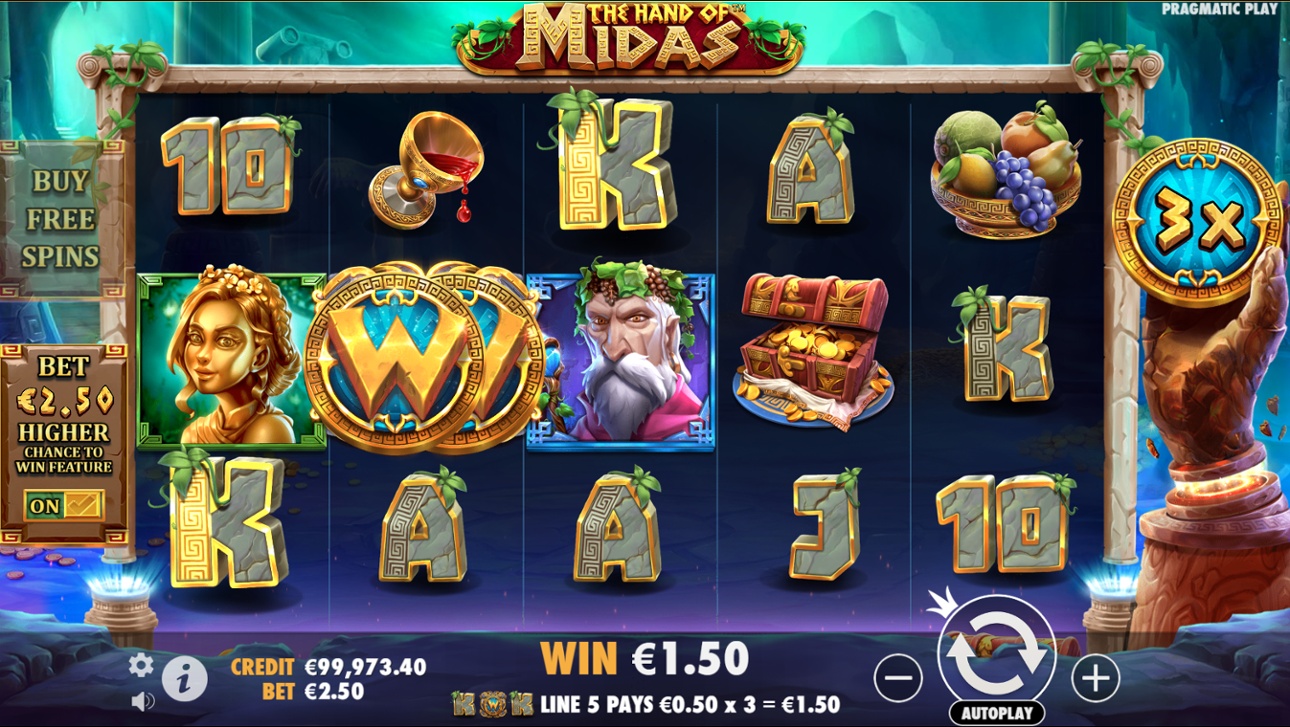 The Hand of Midas Slot Casino screenshot 2