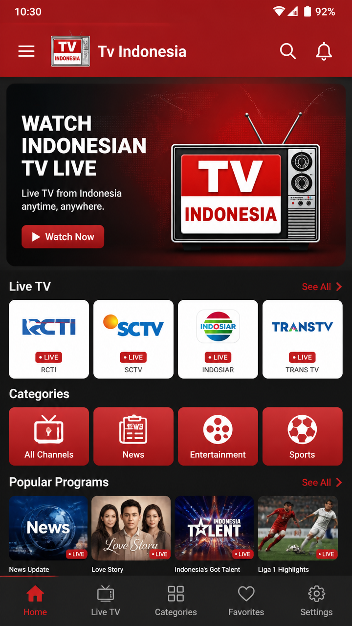 Tv Indonesia screenshot 2