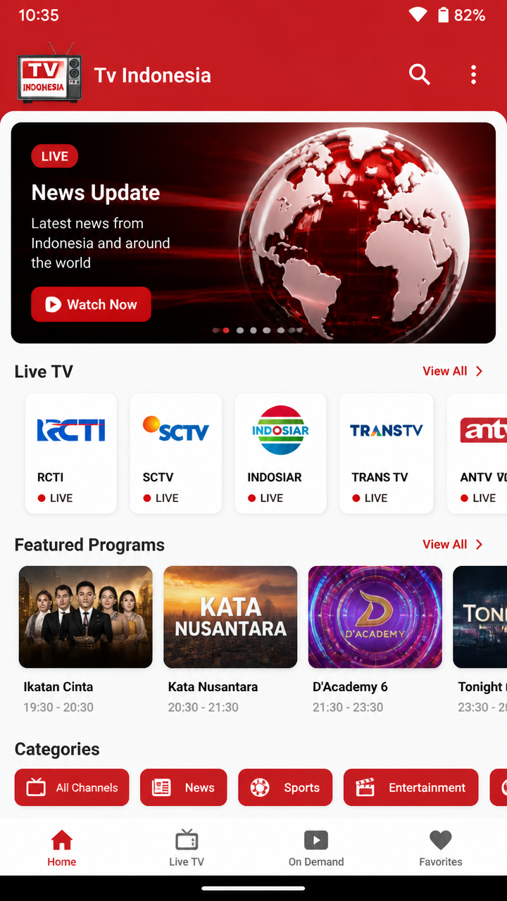 Tv Indonesia screenshot 1