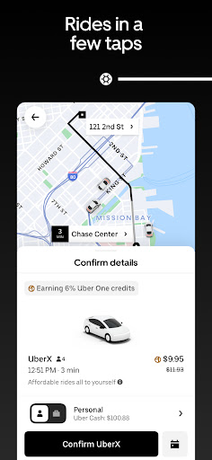 Tangkapan layar Uber - Request a ride 2