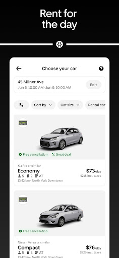 Tangkapan layar Uber - Request a ride 5