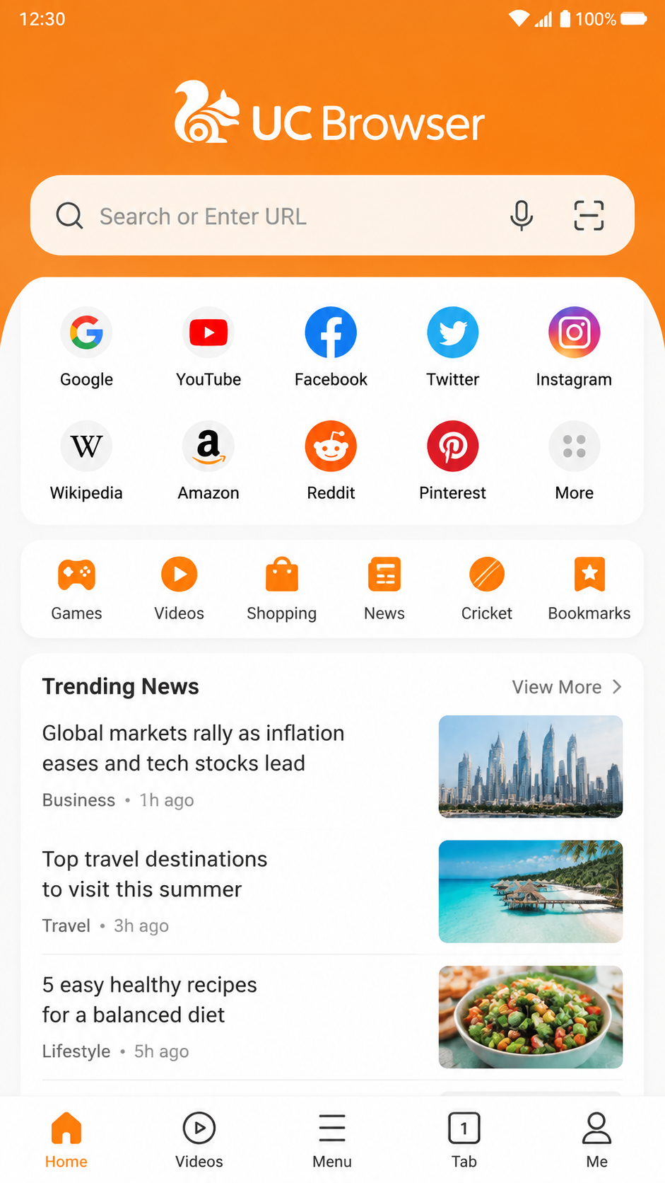 Uc Browser screenshot 1