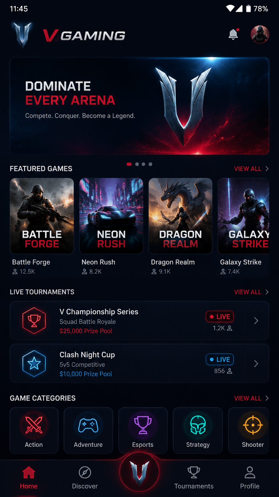 V Gaming screenshot 1