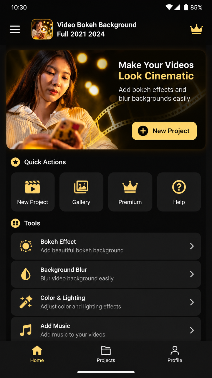 Video Bokeh Background Full 2021 2024 screenshot 2
