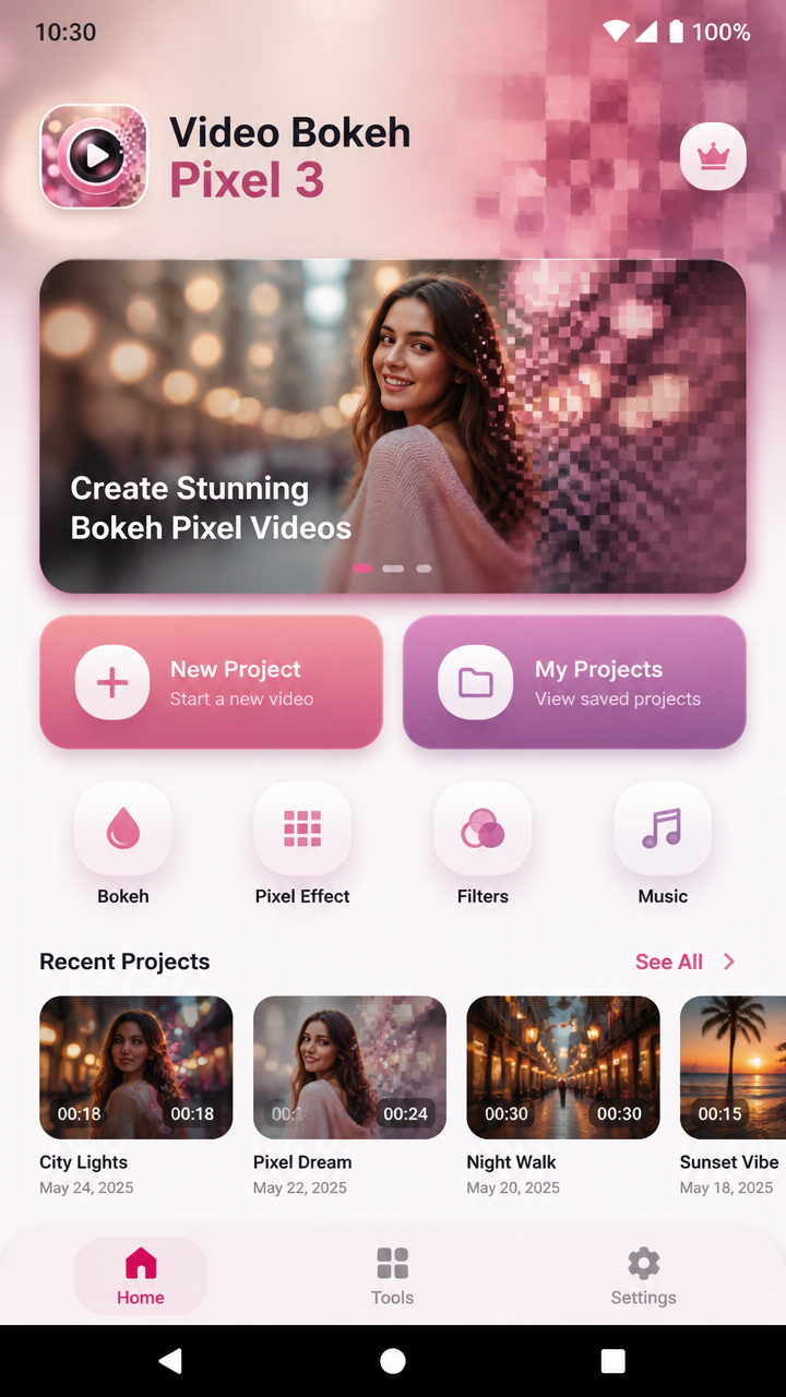 Video Bokeh Pixel 3 screenshot 1