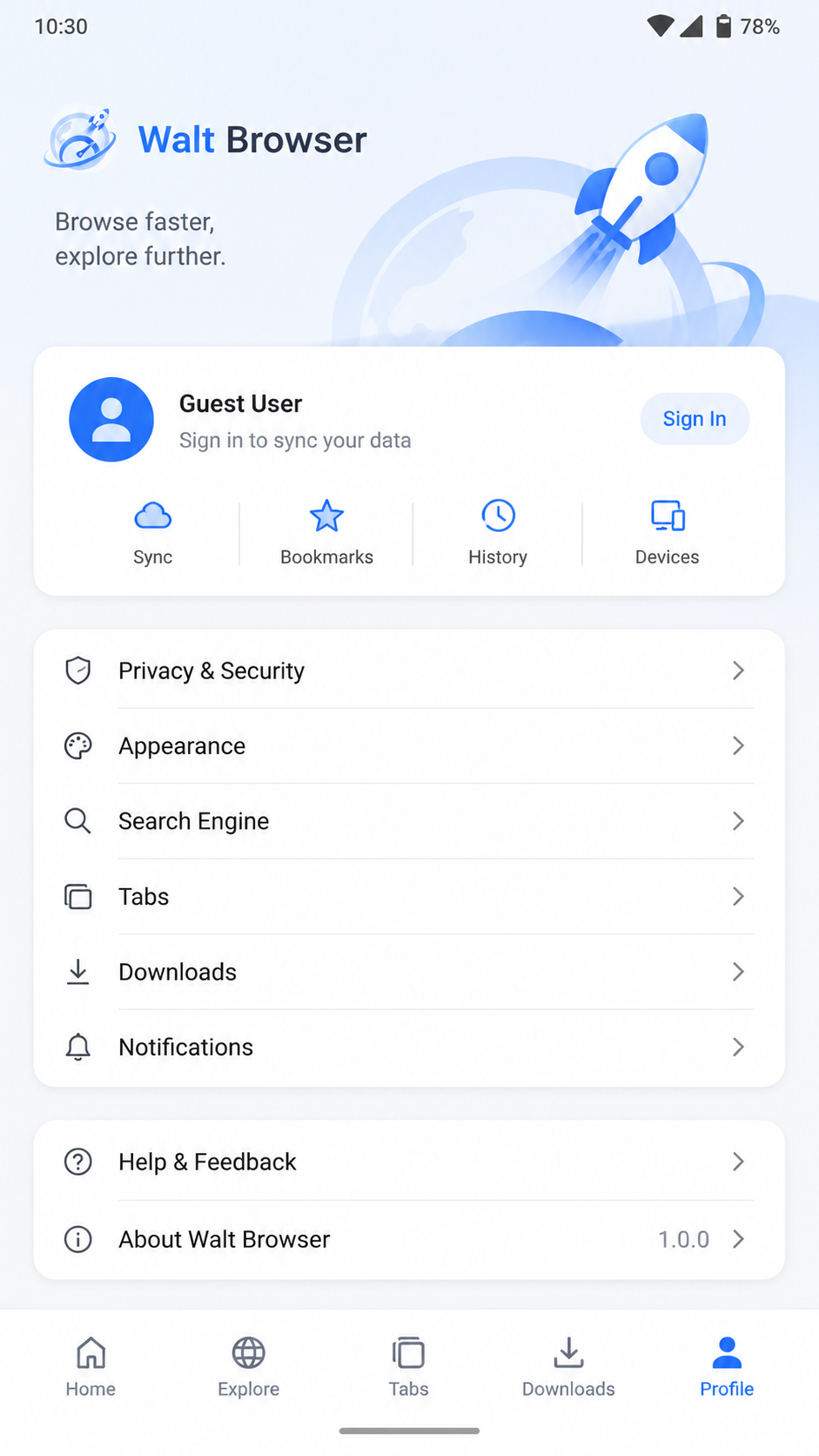 Walt Browser screenshot 3