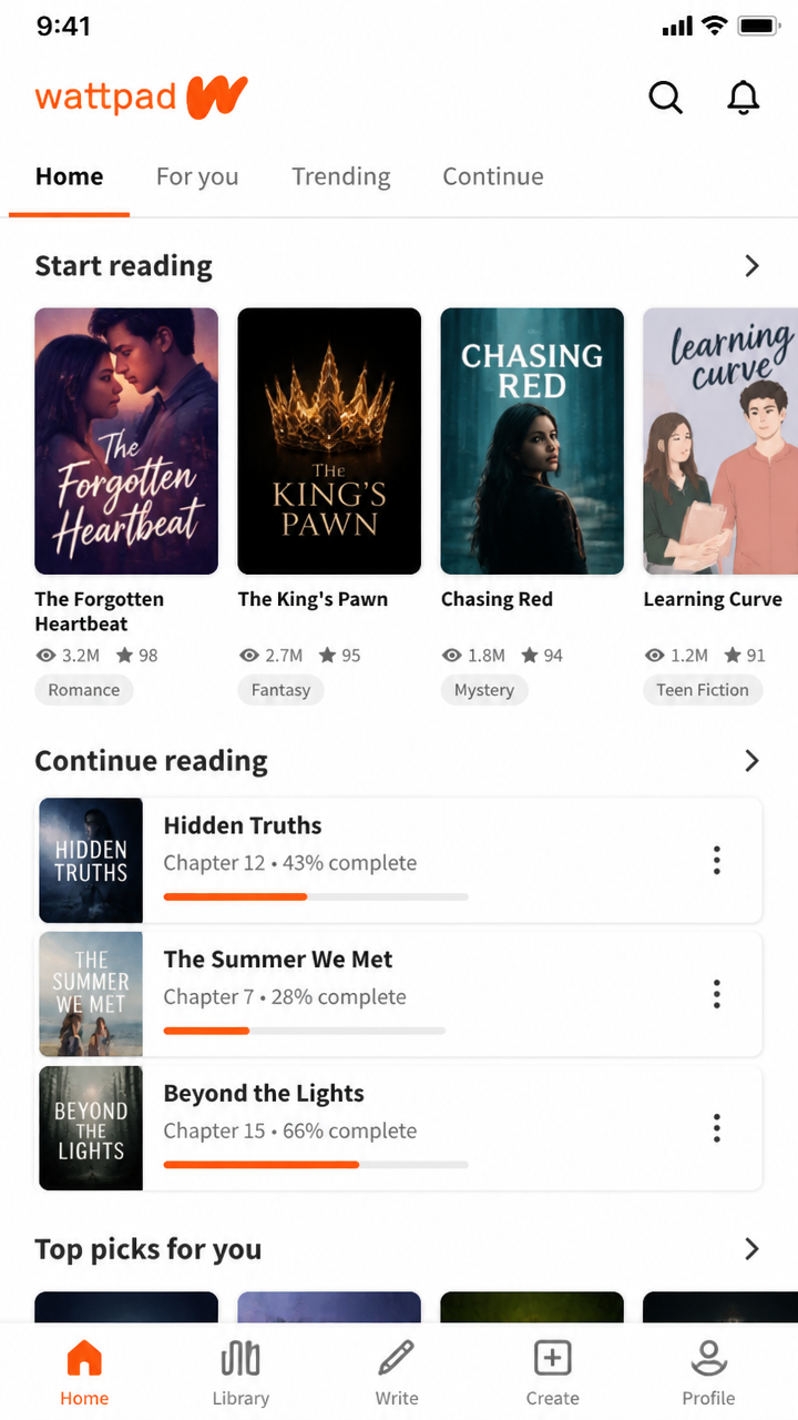 Wattpad screenshot 2