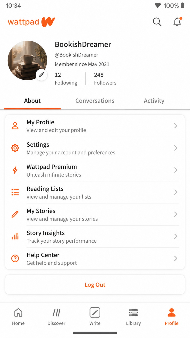 Wattpad screenshot 3