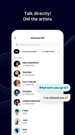 Tangkapan layar Weverse: Connect with Artists 5