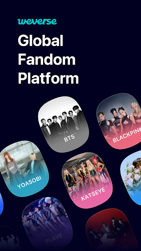 Tangkapan layar Weverse: Connect with Artists 1