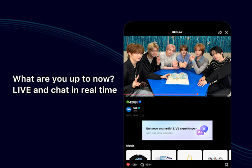 Tangkapan layar Weverse: Connect with Artists 11