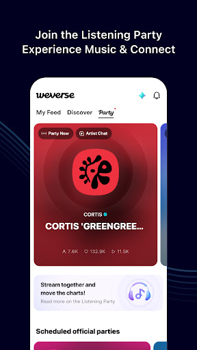 Tangkapan layar Weverse: Connect with Artists 4