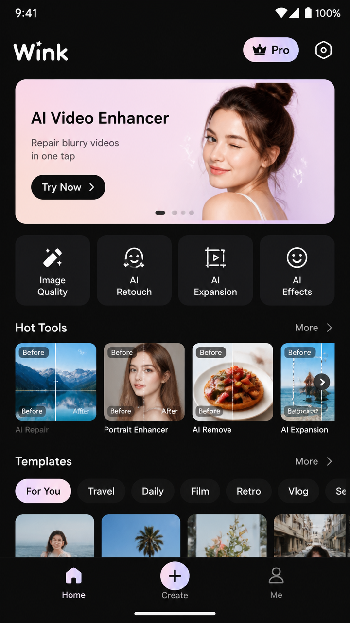 Wink screenshot 1