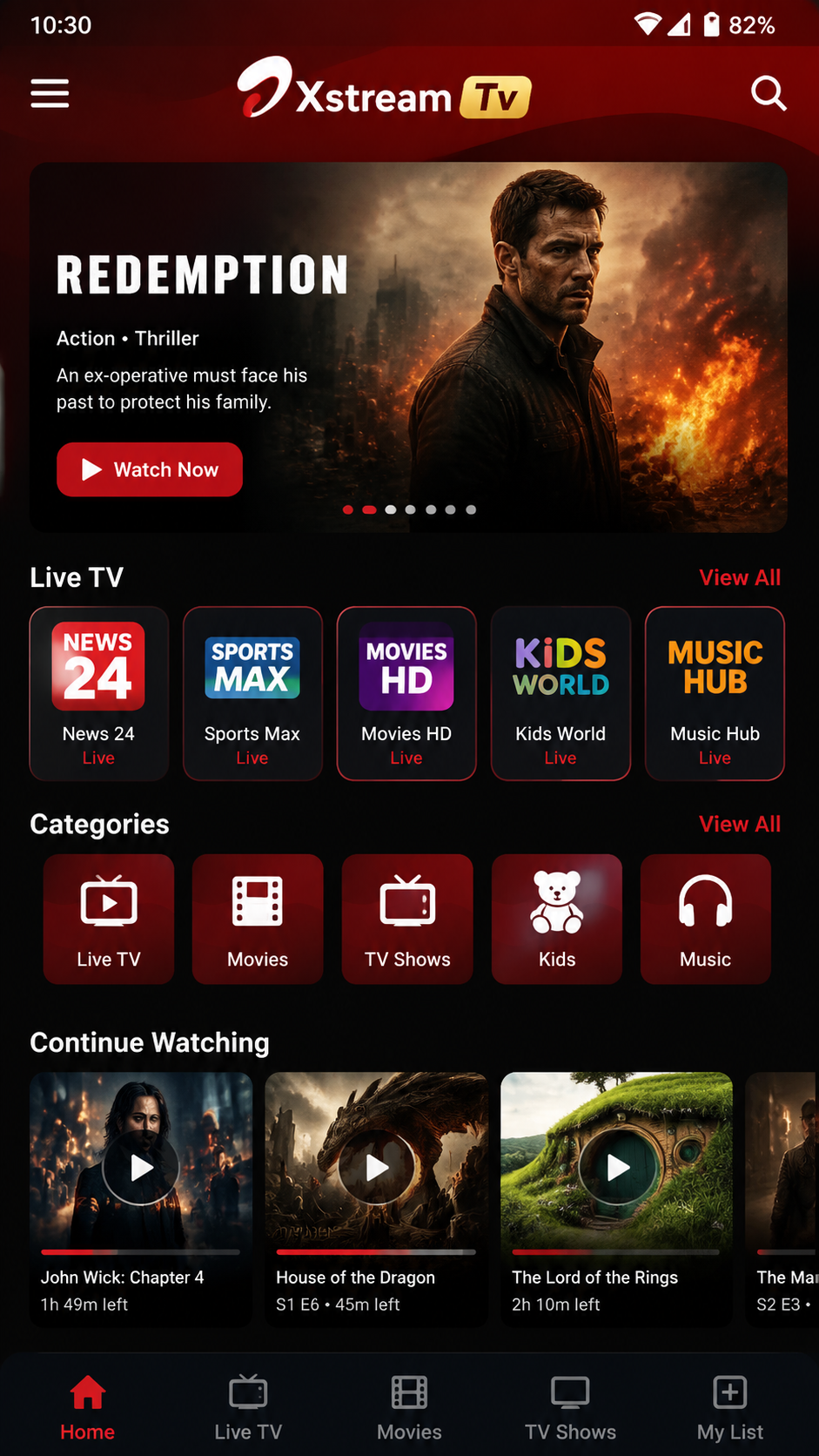 Xstream Tv screenshot 1