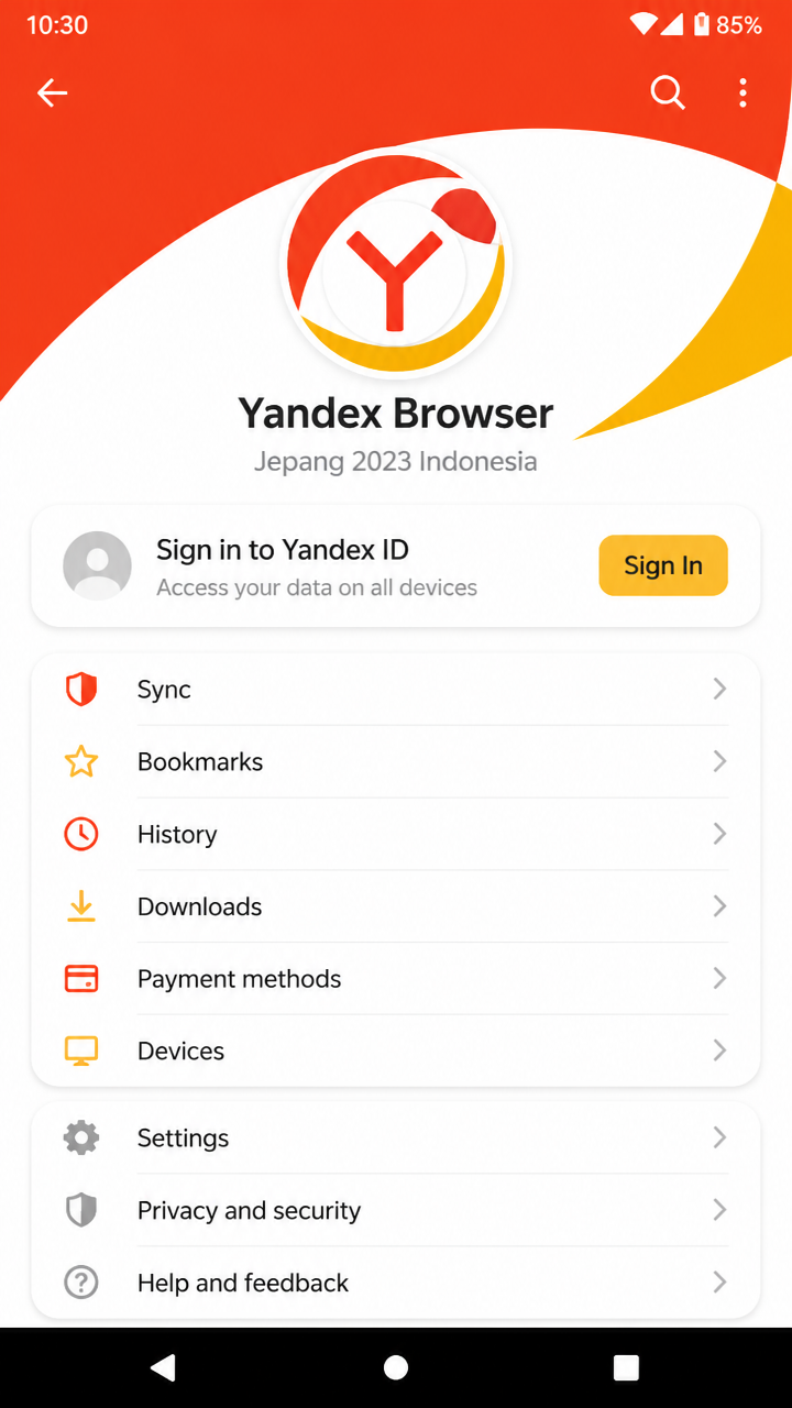 Yandex Browser Jepang 2023 Indonesia screenshot 3