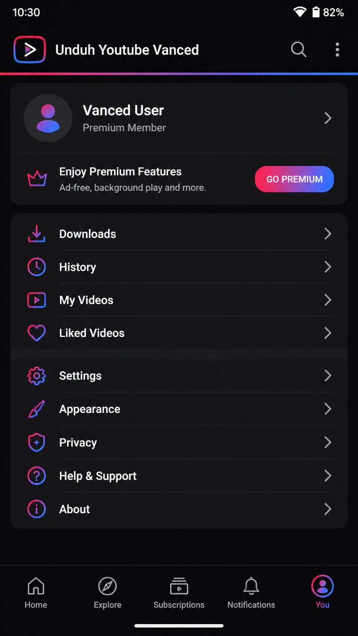Unduh Youtube Vanced screenshot 3